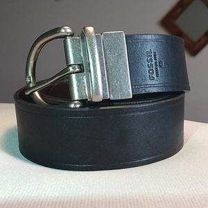 Reversible Leather Fossil Belt